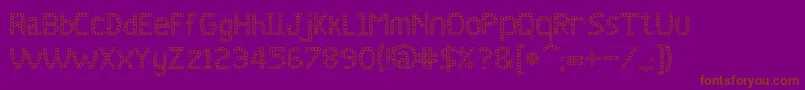 Więcej informacji o czcionce jd quadz Czcionka jd quadz – brązowe czcionki na fioletowym tle