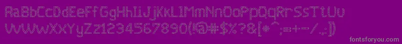 フォントjd quadz – 紫の背景に灰色の文字
