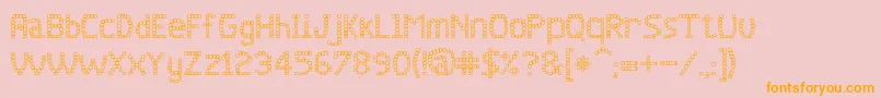 jd quadz-Schriftart – Orangefarbene Schriften auf rosa Hintergrund