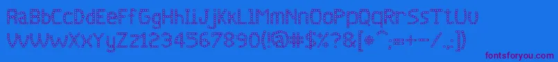 jd quadz Font – Purple Fonts on Blue Background