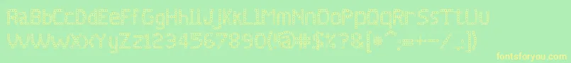 jd quadz Font – Yellow Fonts on Green Background