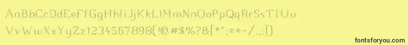 Fonte jd raw script – fontes pretas em um fundo amarelo