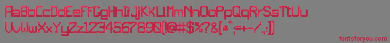 JD RevLED Font – Red Fonts on Gray Background