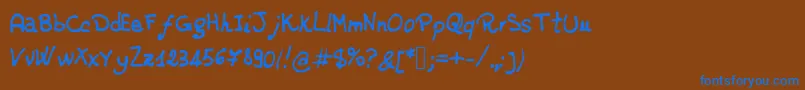 jd rossella Font – Blue Fonts on Brown Background