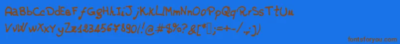 jd rossella Font – Brown Fonts on Blue Background