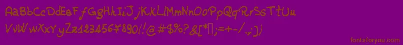 jd rossella Font – Brown Fonts on Purple Background
