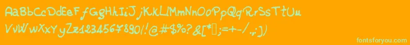 jd rossella Font – Green Fonts on Orange Background