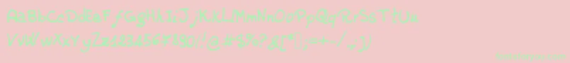 jd rossella Font – Green Fonts on Pink Background