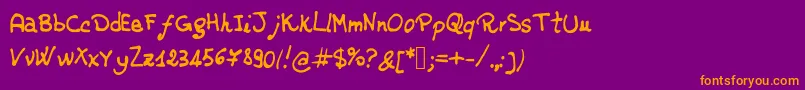 jd rossella Font – Orange Fonts on Purple Background