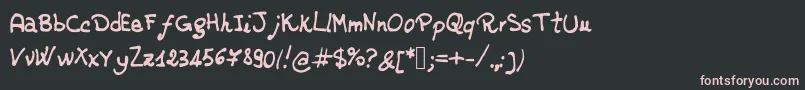 jd rossella Font – Pink Fonts on Black Background