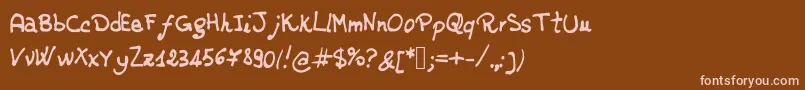 jd rossella Font – Pink Fonts on Brown Background