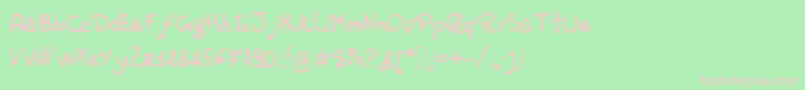 jd rossella Font – Pink Fonts on Green Background