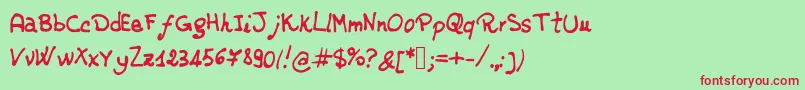 jd rossella Font – Red Fonts on Green Background