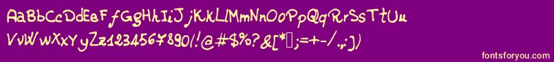 jd rossella Font – Yellow Fonts on Purple Background