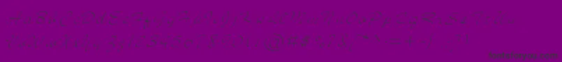 フォントjd sketched – 紫の背景に黒い文字