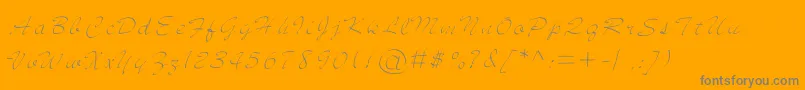 jd sketched-Schriftart – Graue Schriften auf orangefarbenem Hintergrund