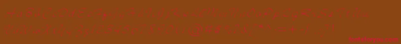 jd sketched-Schriftart – Rote Schriften auf braunem Hintergrund
