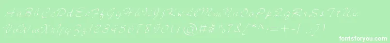 フォントjd sketched – 緑の背景に白い文字