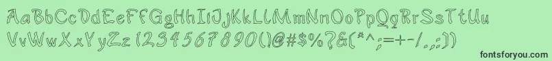 jd sophara Font – Black Fonts on Green Background