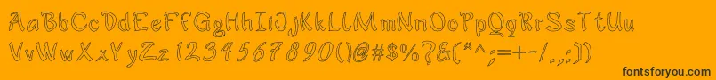 jd sophara Font – Black Fonts on Orange Background