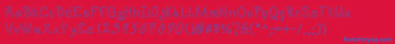 jd sophara Font – Blue Fonts on Red Background