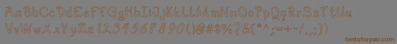 jd sophara Font – Brown Fonts on Gray Background