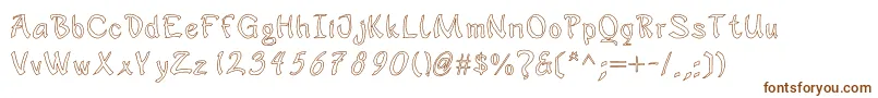 jd sophara Font – Brown Fonts on White Background