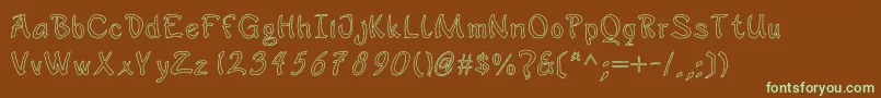 jd sophara Font – Green Fonts on Brown Background