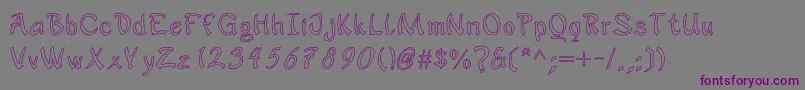 jd sophara Font – Purple Fonts on Gray Background