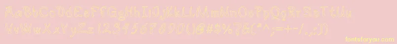 jd sophara Font – Yellow Fonts on Pink Background