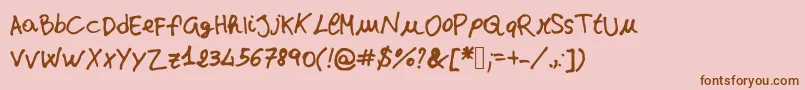 jd stefania Font – Brown Fonts on Pink Background