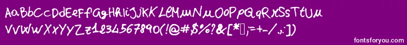Police jd stefania – polices blanches sur fond violet