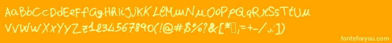 jd stefania Font – Yellow Fonts on Orange Background
