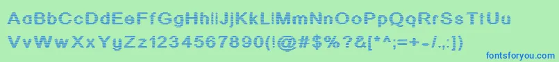 jd stripex Font – Blue Fonts on Green Background