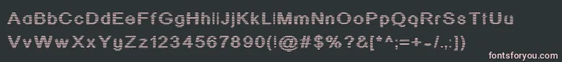 Czcionka jd stripex – różowe czcionki na czarnym tle