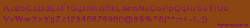 Czcionka jd stripex – fioletowe czcionki na brązowym tle