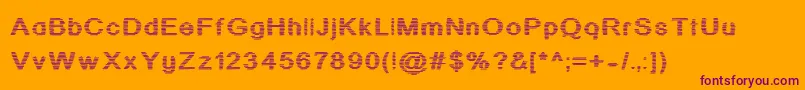jd stripex Font – Purple Fonts on Orange Background