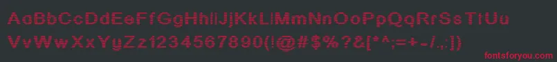 Czcionka jd stripex – czerwone czcionki na czarnym tle