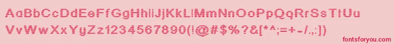 jd stripex Font – Red Fonts on Pink Background