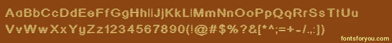 Czcionka jd stripex – żółte czcionki na brązowym tle