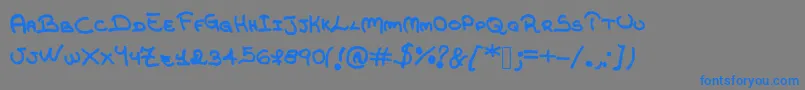 jd teresa-Schriftart – Blaue Schriften auf grauem Hintergrund