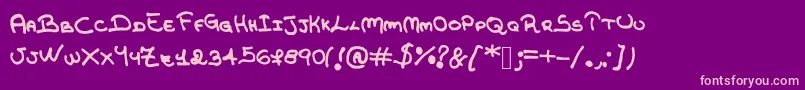 jd teresa Font – Pink Fonts on Purple Background
