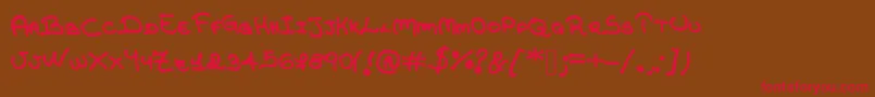 jd teresa Font – Red Fonts on Brown Background