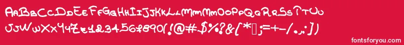 jd teresa Font – White Fonts on Red Background