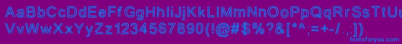 フォントjd tuline – 紫色の背景に青い文字