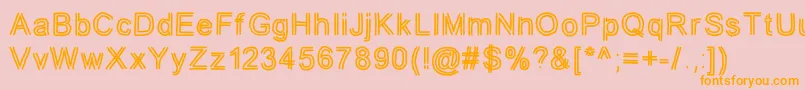 jd tuline Font – Orange Fonts on Pink Background