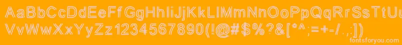 jd tuline Font – Pink Fonts on Orange Background