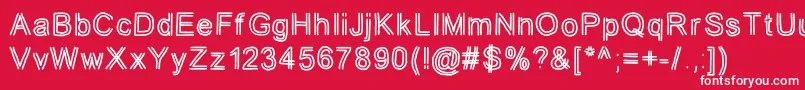 フォントjd tuline – 赤い背景に白い文字