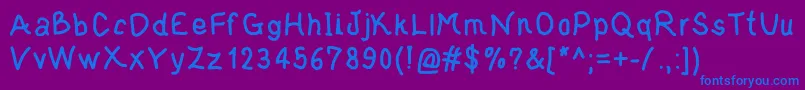 jd tyr Font – Blue Fonts on Purple Background