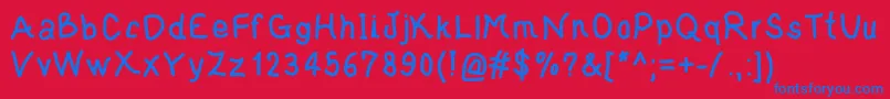 jd tyr Font – Blue Fonts on Red Background